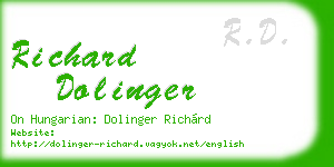 richard dolinger business card